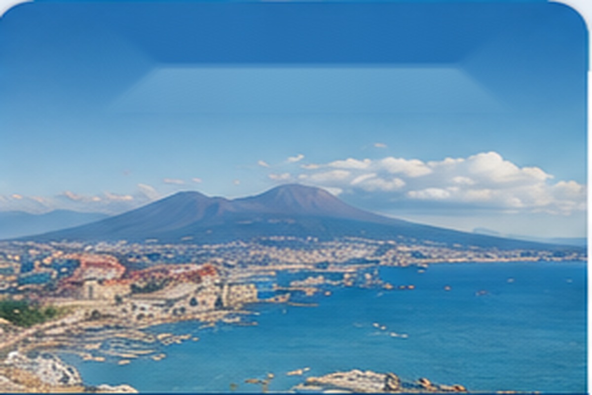 Panorama di Napoli con il Vesuvio
